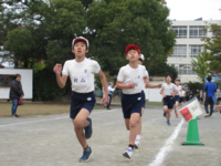 6年生は、最後の持久走記録会。